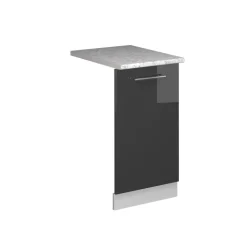 Vicco Geschirrspülblende "Fame-Line", Anthrazit Hochglanz, 45 cm , AP Marmor