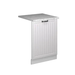 Vicco Geschirrspülblende Fame-Line, Geschirrspüler Fronttür, Weiß Landhaus, 60 cm, AP Marmor