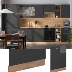 Vicco Geschirrspülblende "Fame-Line", Anthrazit Hochglanz, 60 cm , AP Anthrazit