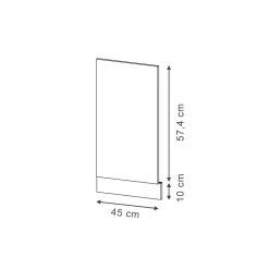 Vicco Geschirrspülblende "Fame-Line", GrauBeige, 45 cm , AP Anthrazit