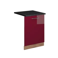 Vicco Geschirrspülblende "Fame-Line", Bordeaux Hochglanz, 60 cm , AP Anthrazit