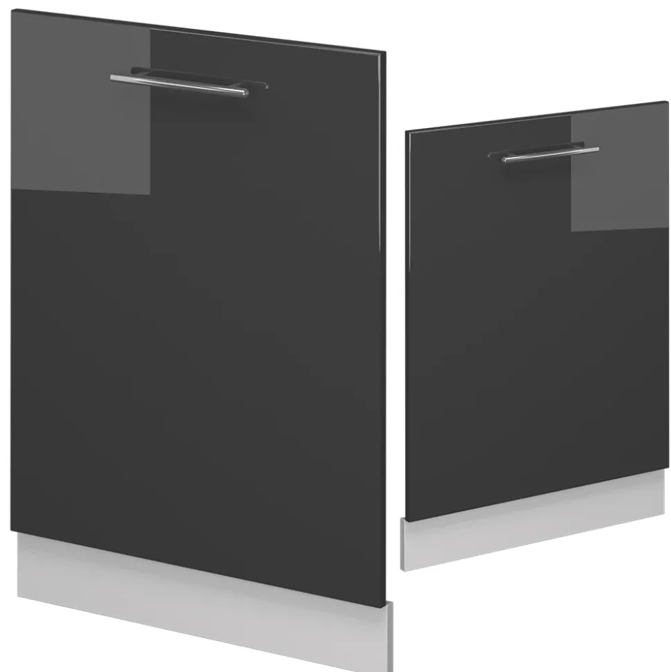 Vicco Geschirrspülblende "Fame-Line", Anthrazit Hochglanz, 60 cm ohne Arbeitsplatte