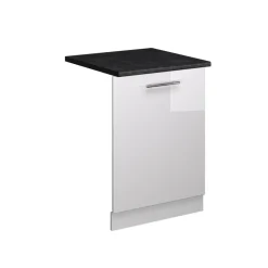 Vicco Geschirrspülblende "Fame-Line", Weiß Hochglanz, 60 cm , AP Anthrazit