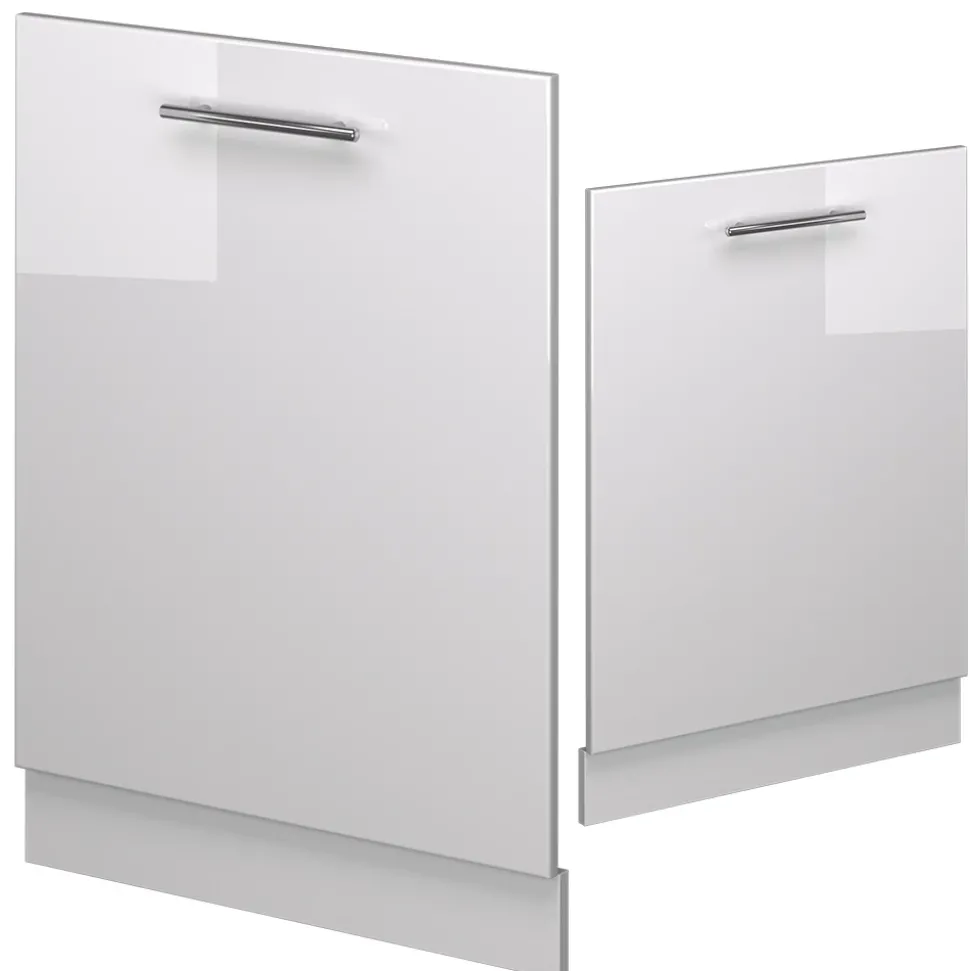 Vicco Geschirrspülblende "Fame-Line", Weiß Hochglanz, 60 cm , AP Anthrazit