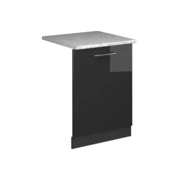 Vicco Geschirrspülblende "Fame-Line", Anthrazit Hochglanz, 60 cm , AP Marmor