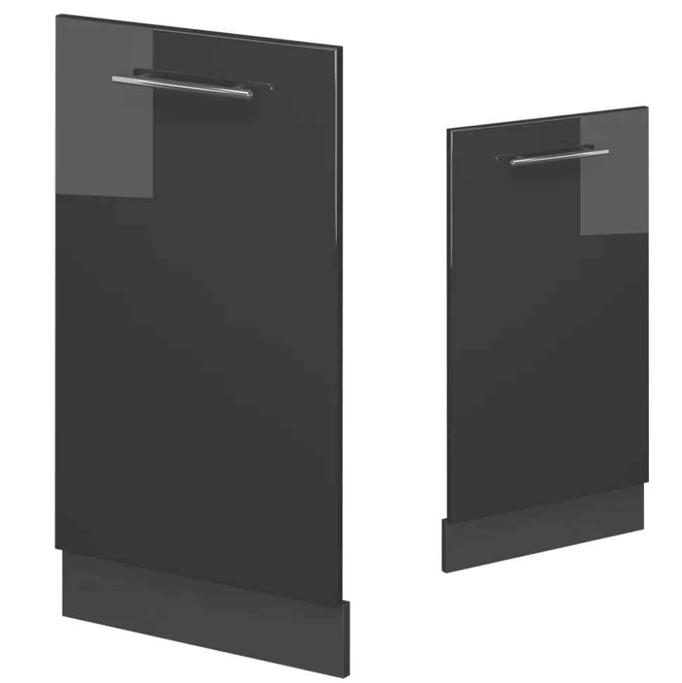 Vicco Geschirrspülblende "Fame-Line", Anthrazit Hochglanz, 45 cm ohne Arbeitsplatte