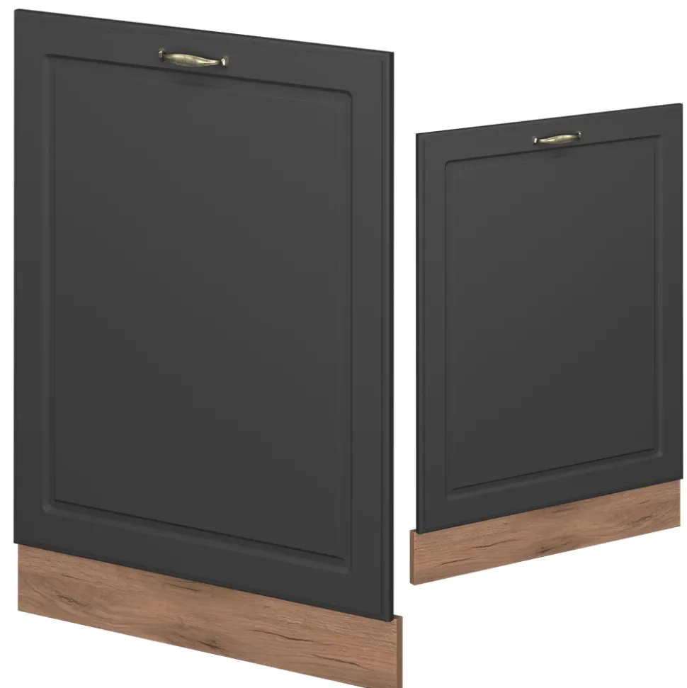 Vicco Geschirrspülblende "Fame-Line", Anthrazit-Gold Landhaus, 60 cm , AP Eiche