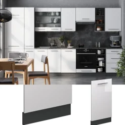 Vicco Geschirrspülblende "Fame-Line", Weiß Hochglanz, 45 cm ohne Arbeitsplatte