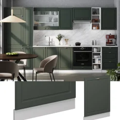 Vicco Geschirrspülblende "Fame-Line", Grün-Gold Landhaus, 60 cm , AP Anthrazit