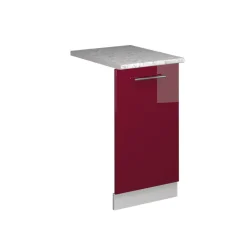 Vicco Geschirrspülblende "Fame-Line", Bordeaux Hochglanz, 45 cm , AP Marmor