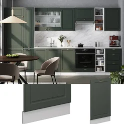 Vicco Geschirrspülblende "Fame-Line", Grün-Gold Landhaus, 45 cm ohne Arbeitsplatte