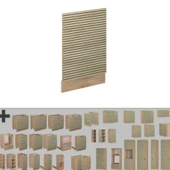 Vicco Geschirrspülblende "Fame-Line", Eiche Paneel, 45 cm ohne Arbeitsplatte