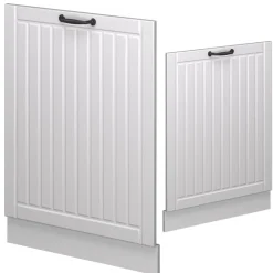 Vicco Geschirrspülblende Fame-Line, Geschirrspüler Fronttür, Weiß Landhaus, 60 cm, AP Eiche