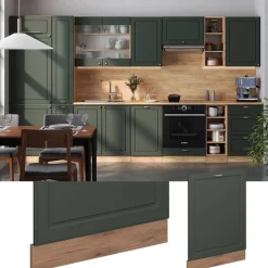 Vicco Geschirrspülblende "Fame-Line", Grün-Gold Landhaus, 60 cm ohne Arbeitsplatte