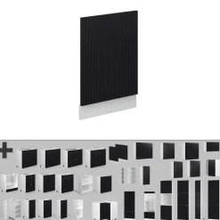 Vicco Geschirrspülblende "Fame-Line", Schwarz gestreift, 45 cm ohne Arbeitsplatte