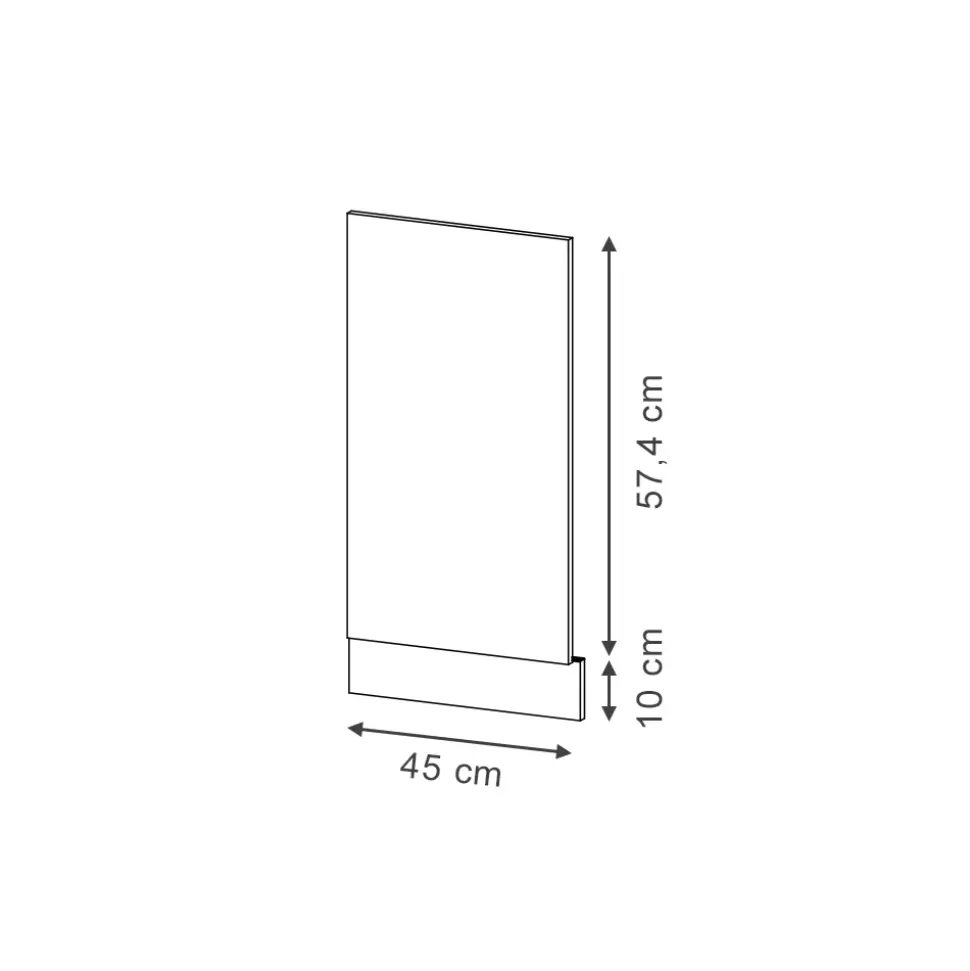 Vicco Geschirrspülblende "Fame-Line", Schwarz gestreift, 45 cm ohne Arbeitsplatte