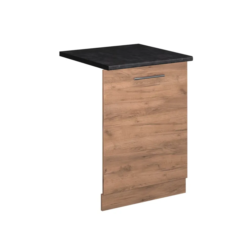 Vicco Geschirrspülblende "Fame-Line", Goldkraft Eiche, 60 cm , AP Anthrazit