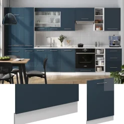 Vicco Geschirrspülblende "Fame-Line", Dunkelblau Hochglanz, 60 cm ohne Arbeitsplatte