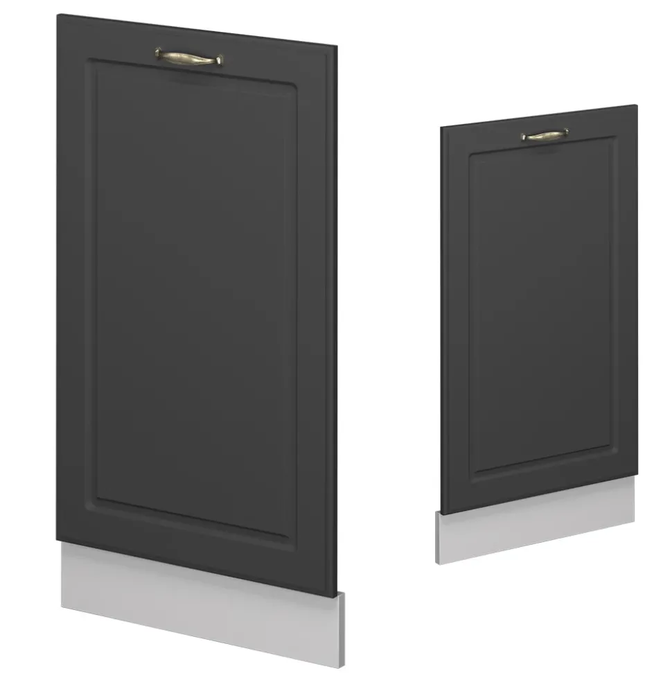 Vicco Geschirrspülblende "Fame-Line", Anthrazit-Gold Landhaus, 45 cm , AP Eiche