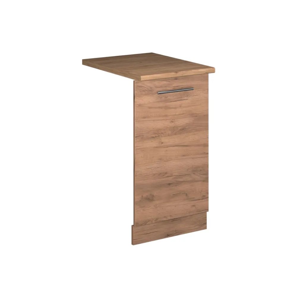 Vicco Geschirrspülblende Fame-Line, Geschirrspüler Fronttür, Goldkraft Eiche, 45 cm, AP Eiche