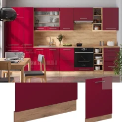 Vicco Geschirrspülblende "Fame-Line", Bordeaux Hochglanz, 60 cm ohne Arbeitsplatte