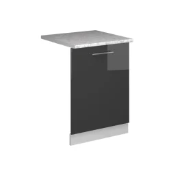 Vicco Geschirrspülblende "Fame-Line", Anthrazit Hochglanz, 60 cm , AP Marmor