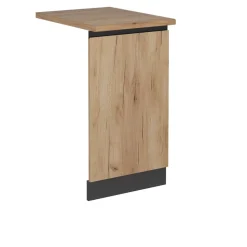 Vicco Geschirrspülblende R-Line, Geschirrspüler Fronttür, Goldkraft Eiche, 45 cm, AP Eiche