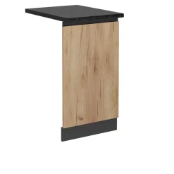 Vicco Geschirrspülblende R-Line, Geschirrspüler Fronttür, Goldkraft Eiche, 45 cm, AP Anthrazit