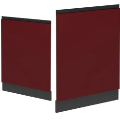 Vicco Geschirrspülblende R-Line, Geschirrspüler Fronttür, Rot, 60 cm, AP Marmor