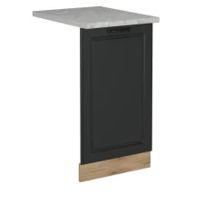 Vicco Geschirrspülblende R-Line, Geschirrspüler Fronttür, Anthrazit Landhaus, 45 cm, AP Marmor