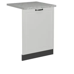 Vicco Geschirrspülblende R-Line, Geschirrspüler Fronttür, Weiß Landhaus, 60 cm, AP Marmor