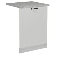 Vicco Geschirrspülblende R-Line, Geschirrspüler Fronttür, Weiß Landhaus, 60 cm, AP Marmor