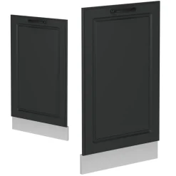 Vicco Geschirrspülblende R-Line, Geschirrspüler Fronttür, Anthrazit Landhaus, 45 cm, AP Eiche