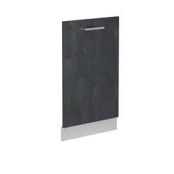 Vicco Geschirrspülblende "R-Line", Schwarz Beton, 45 cm ohne Arbeitsplatte