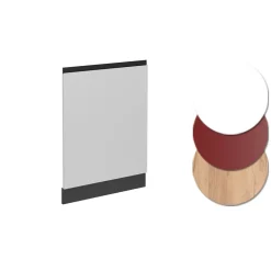 Vicco Geschirrspülblende R-Line, Geschirrspüler Fronttür, Weiß, 60 cm, AP Eiche