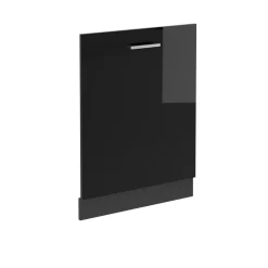 Vicco Geschirrspülblende "R-Line", Schwarz Hochglanz, 60 cm ohne Arbeitsplatte