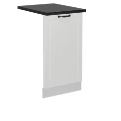 Vicco Geschirrspülblende R-Line, Geschirrspüler Fronttür, Weiß Landhaus, 45 cm, AP Anthrazit