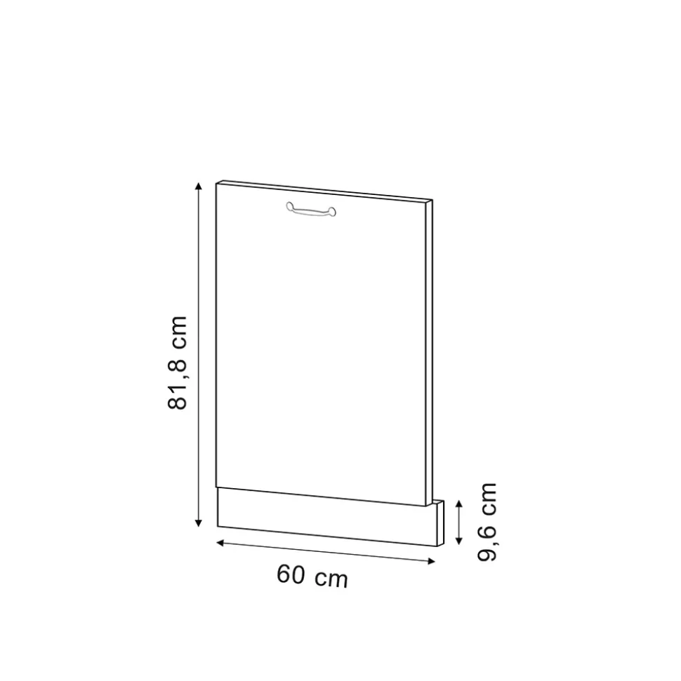 Vicco Geschirrspülblende "R-Line", Weiß Landhaus, 60 cm ohne Arbeitsplatte