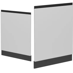 Vicco Geschirrspülblende R-Line, Geschirrspüler Fronttür, Weiß, 60 cm, AP Marmor