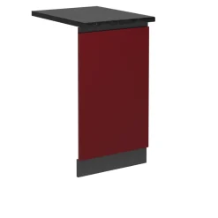 Vicco Geschirrspülblende R-Line, Geschirrspüler Fronttür, Rot, 45 cm, AP Anthrazit