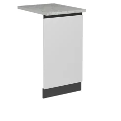 Vicco Geschirrspülblende R-Line, Geschirrspüler Fronttür, Weiß, 45 cm, AP Marmor