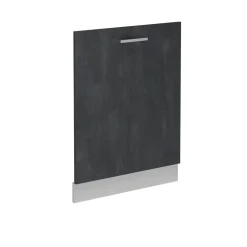 Vicco Geschirrspülblende "R-Line", Schwarz Beton, 60 cm ohne Arbeitsplatte
