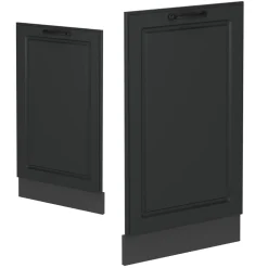 Vicco Geschirrspülblende R-Line, Geschirrspüler Fronttür, Anthrazit Landhaus, 45 cm, AP Eiche