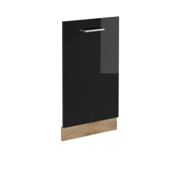 Vicco Geschirrspülblende "R-Line", Schwarz Hochglanz, 45 cm ohne Arbeitsplatte