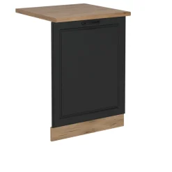 Vicco Geschirrspülblende R-Line, Geschirrspüler Fronttür, Anthrazit Landhaus, 60 cm, AP Eiche