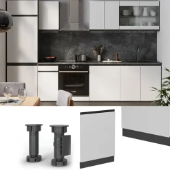 Vicco Geschirrspülblende R-Line, Geschirrspüler Fronttür, Weiß, 60 cm ohne Arbeitsplatte