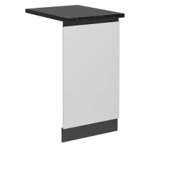 Vicco Geschirrspülblende R-Line, Geschirrspüler Fronttür, Weiß, 45 cm, AP Anthrazit