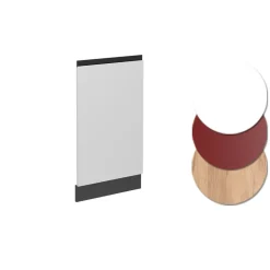 Vicco Geschirrspülblende R-Line, Geschirrspüler Fronttür, Weiß, 45 cm, AP Anthrazit