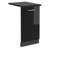 Vicco Geschirrspülblende "R-Line", Schwarz Hochglanz, 45 cm , AP Anthrazit