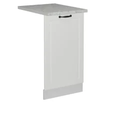 Vicco Geschirrspülblende R-Line, Geschirrspüler Fronttür, Weiß Landhaus, 45 cm, AP Marmor